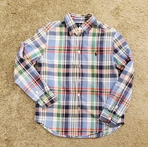 Boys Blue Plaid Shirt